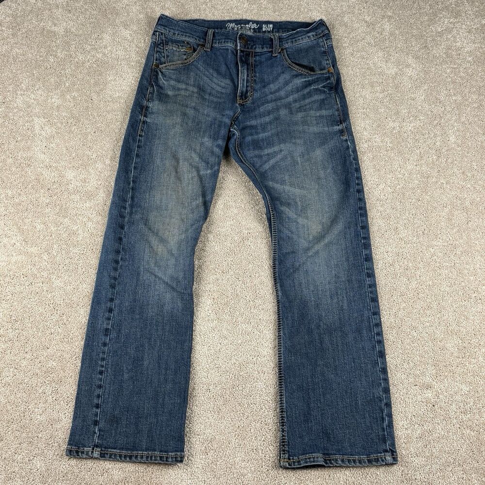 Wrangler Retro Slim Boot Medium Wash Blue Jeans Men’s Size 32x30 Rodeo Cowboy